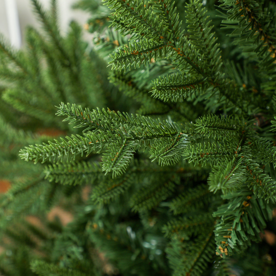 Juletræ 183 cm, realistisk udseende, hurtig montering, inklusive fod, brandhæmmende plastik