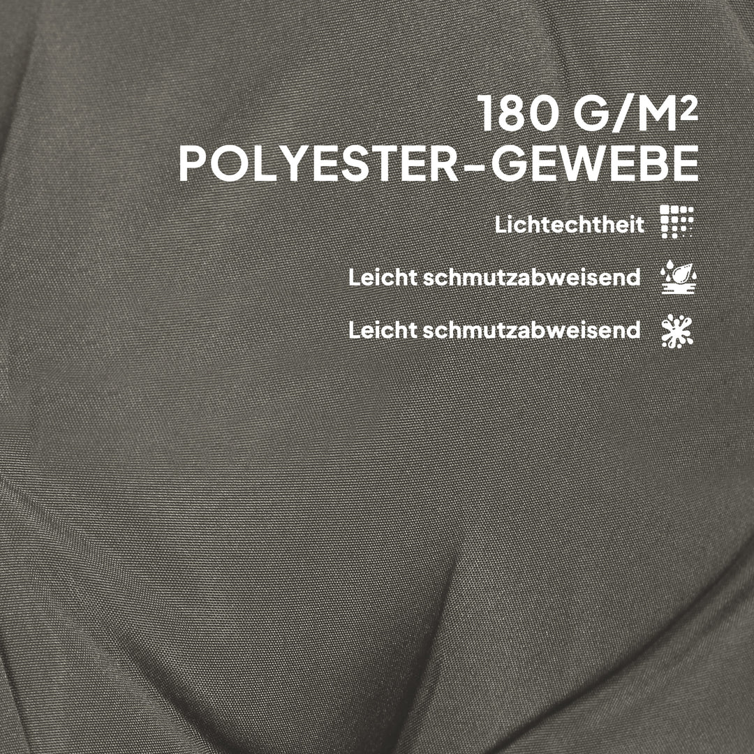 Sæt med 4 siddehynder 108 x 50 x 5 cm stolehynder med bånd, udendørs siddehynde lysegrå