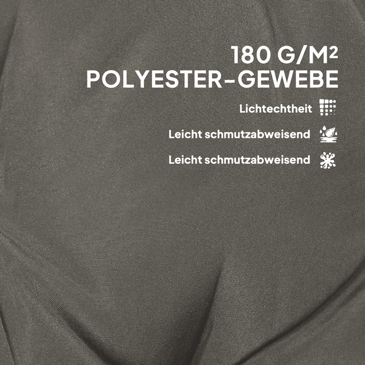 Sæt med 4 siddehynder 108 x 50 x 5 cm stolehynder med bånd, udendørs siddehynde lysegrå