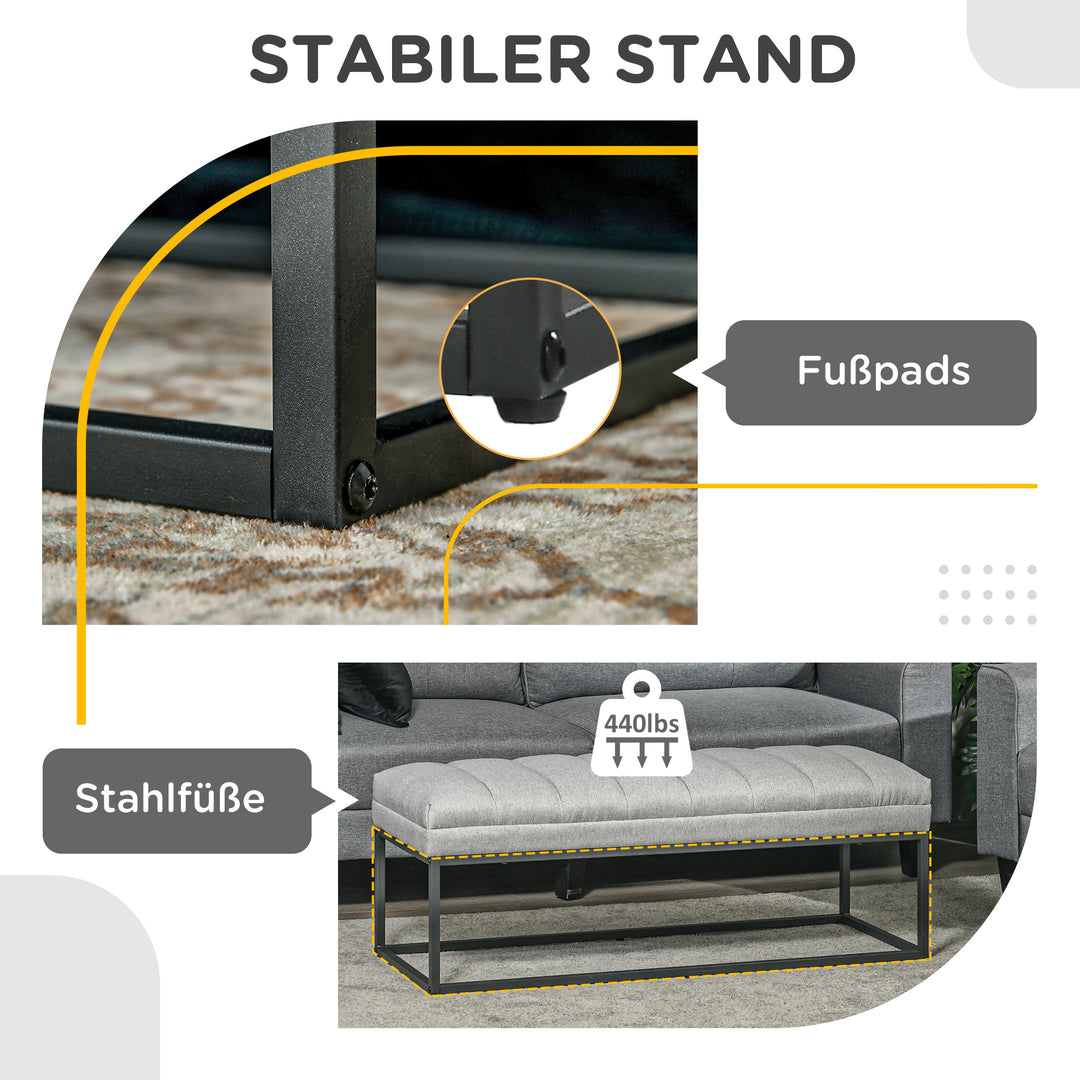 Industrielt design bænk, sengebænk, metalben, pink + sort