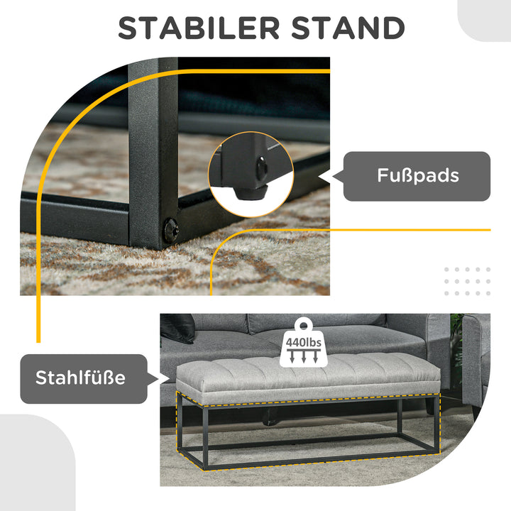 Industrielt design bænk, sengebænk, metalben, pink + sort