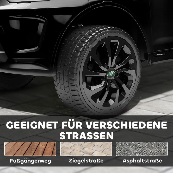 Elbil til børn, 12v køretøj med fjernbetjening, led-lys, musik og horn, alder 3-6, sort