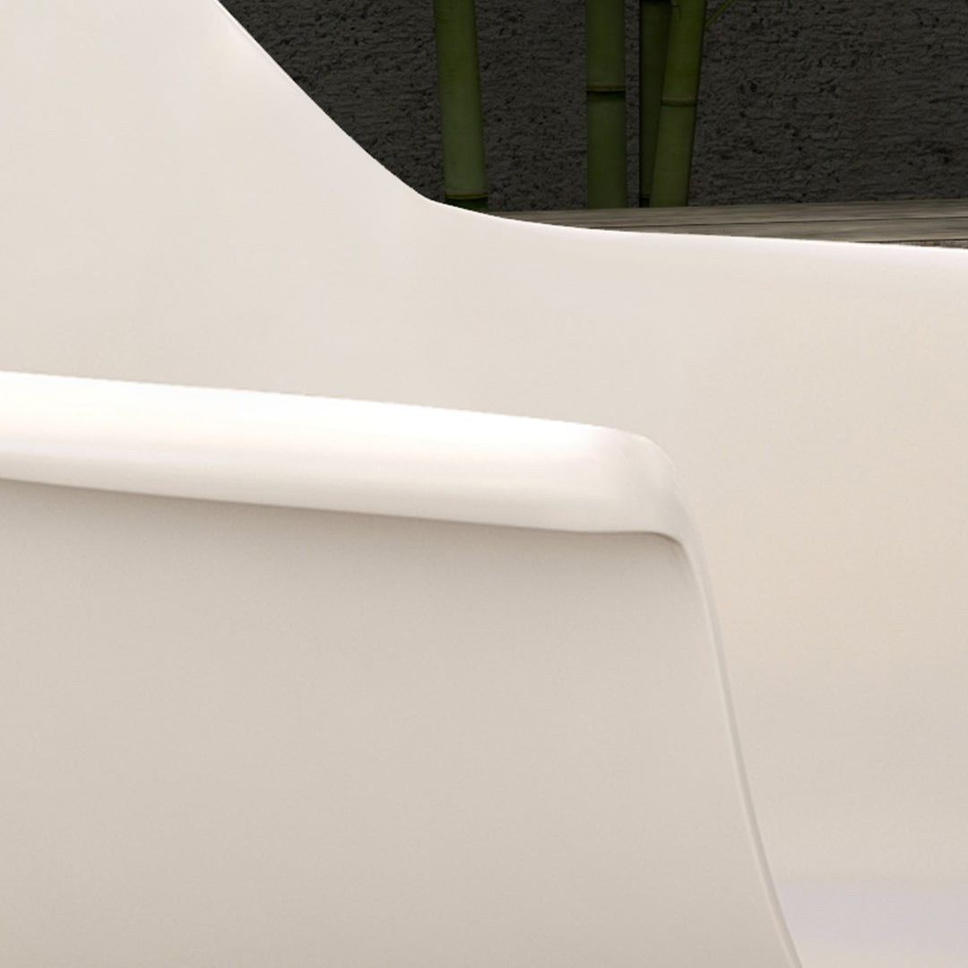 Sæt med 4 havestole udendørsstole havestol moderne design 59 cm x 55 cm x 84 cm grå