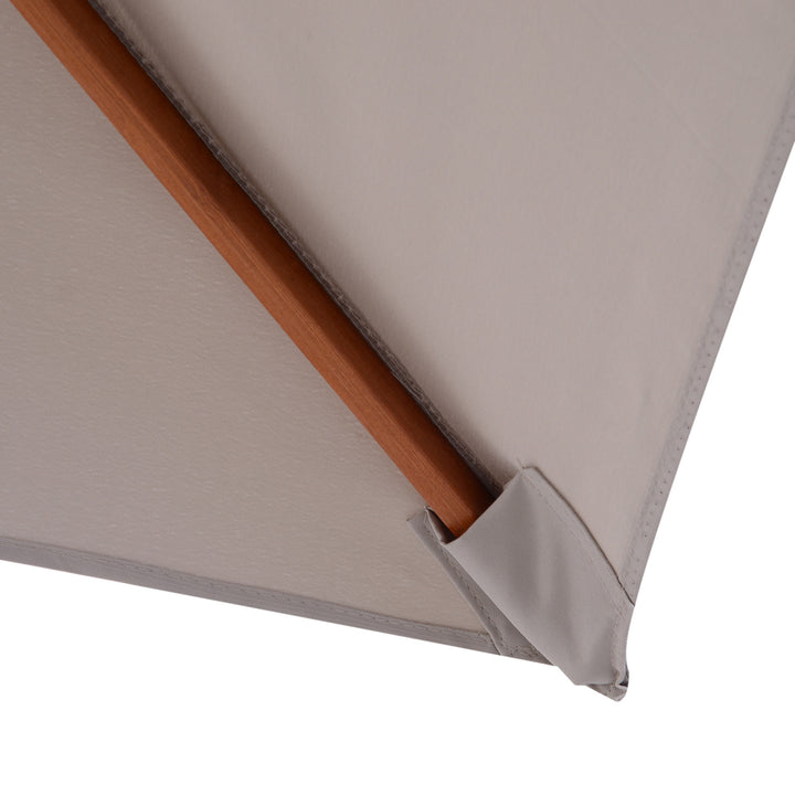 Parasol 200 x 150 x 235 cm, Sammenklappelig Haveparasol, 3-trins justerbar, Rektangulær Strandparasol, Vandafvisende og UV-resistent til Strand, Balkon, Terrasse, Have, Grå