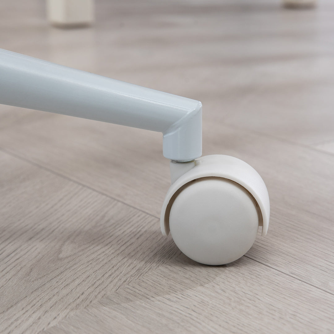 Kontorstol skrivebordsstol, højdejusterbar, teddy pels, 50 cm x 56 cm x 90 cm, hvid