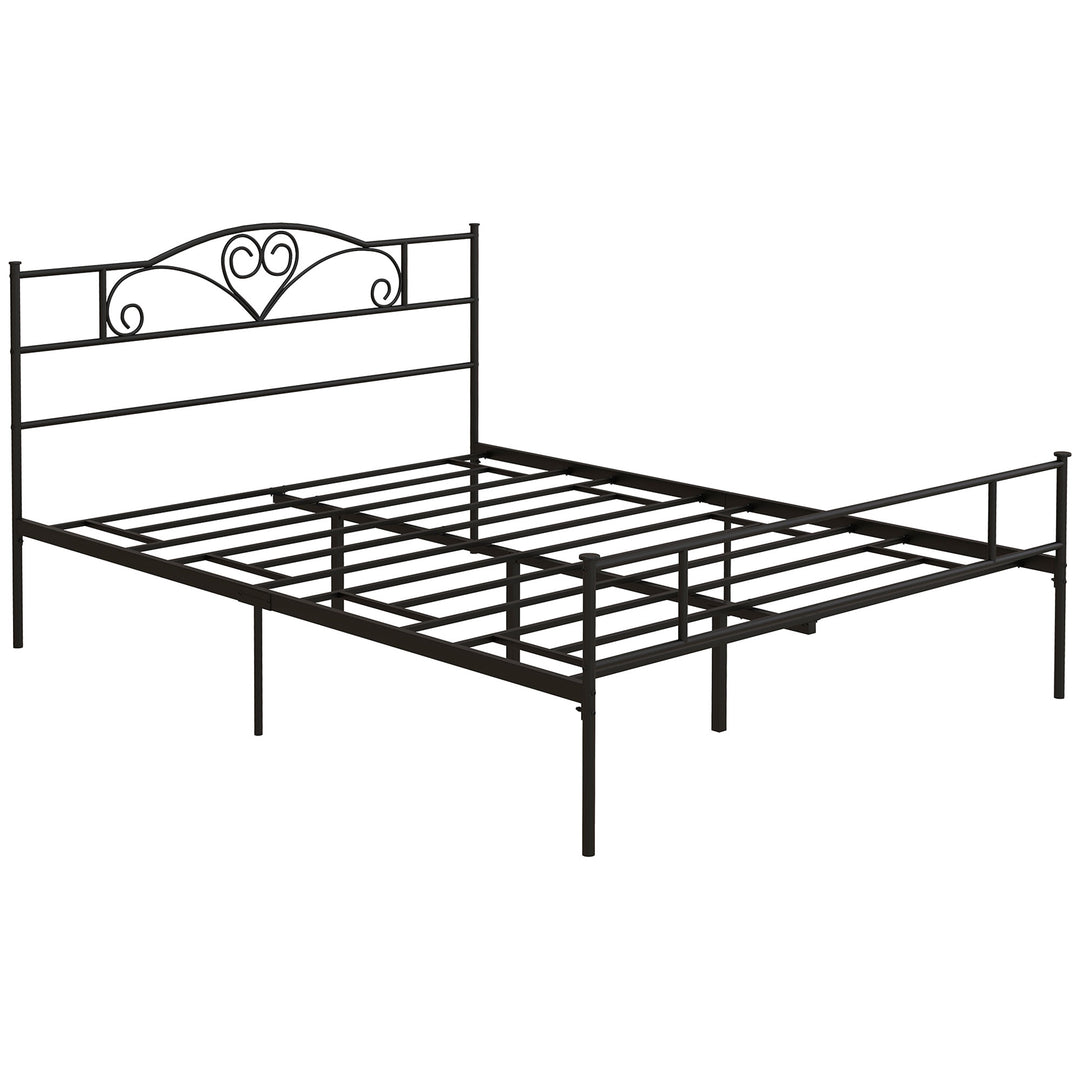 Seng 160 x 200 cm, sengestel med lamelbund af stål, opbevaring under sengen, dobbeltseng, sort