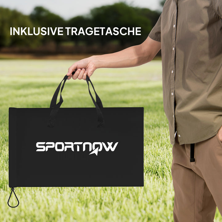 Rundnetsæt spilsæt med spilnet 3 bolde bæretaske boldpumpe spikeballsæt 92 x 20 cm gul