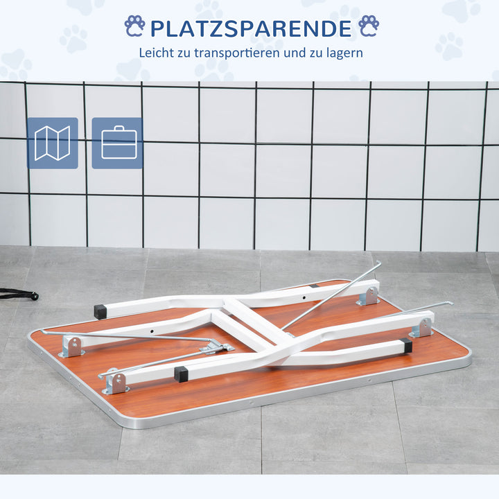 Kæledyrsplejebord kæledyrsplejebord hundeklipperbord med løkker hundeplejebord til husholdningsbadning hårtørring og hårklipning højdejusterbar sort