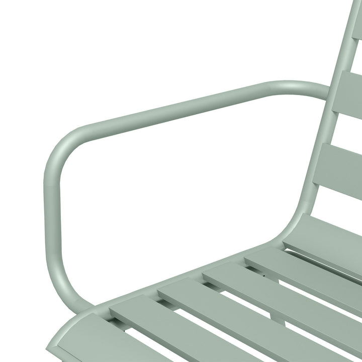 5-Delt havesiddegruppe, udendørs siddegruppe, havemøbelsæt, vejrbestandig, moderne design, 80 x 80 x 74 cm, grøn