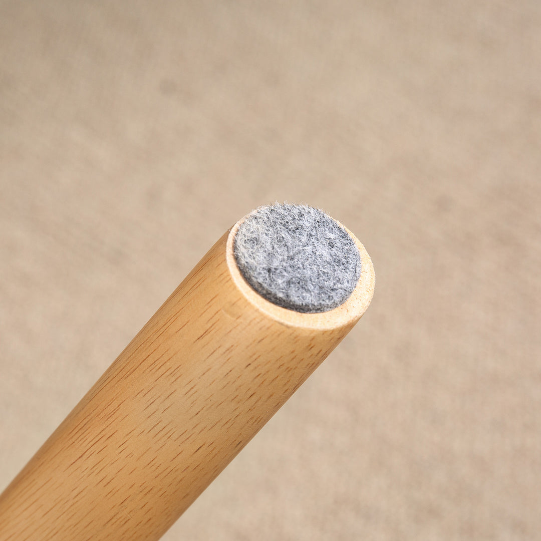 Moderne fodskammel med fleecebetræk og træben, polstret, til stue, soveværelse, entré, brun