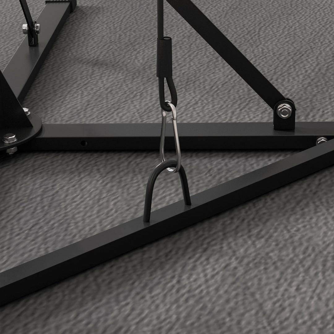 Boksesækstativ, højdejusterbar, med speedball, metalramme, 160l x 145b x 175-220h cm, sort