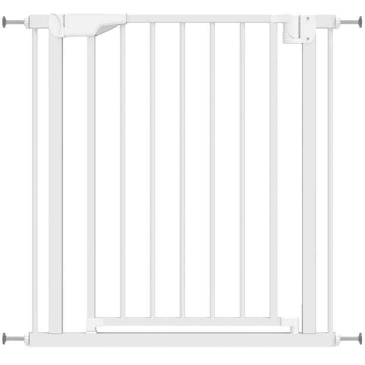 Trappeport, barriereport uden boring, med automatisk lukning til børn, køkken, trappe, 76-82 x 76 cm, hvid