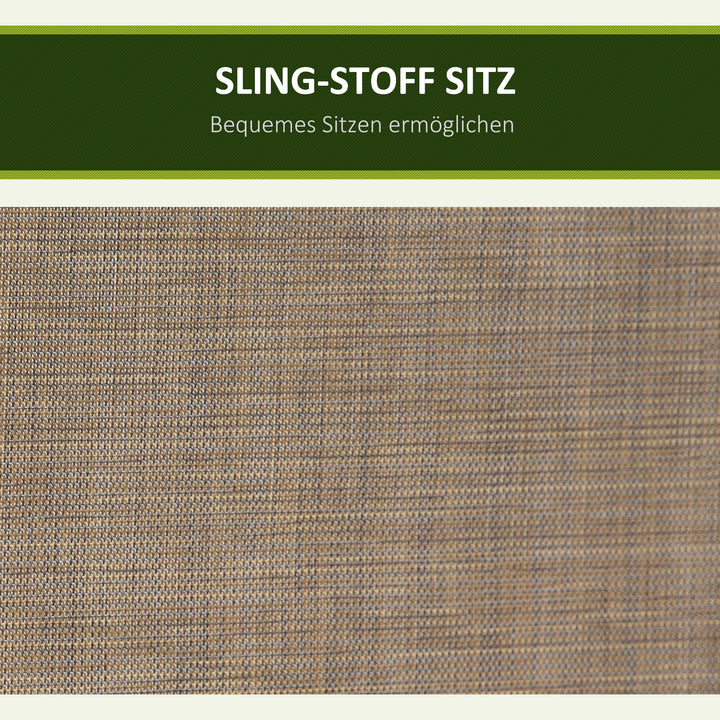 3-Personers verandagynge, havegynge med soltag, gyngebænk med opbevaring, aluminium, 196 x 128 x 172 cm, brun