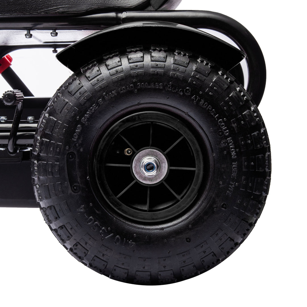 Børne gokart, justerbart sæde, håndbremse, alder 5+, 121 x 58 x 61 cm, sort