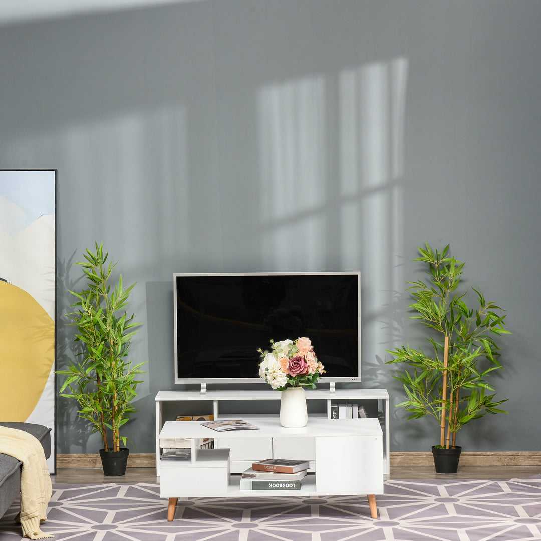 Kunstig bambus, kunstig plante, dekorativ plante med potte, kunstigt træ, trædekoration, 120 cm