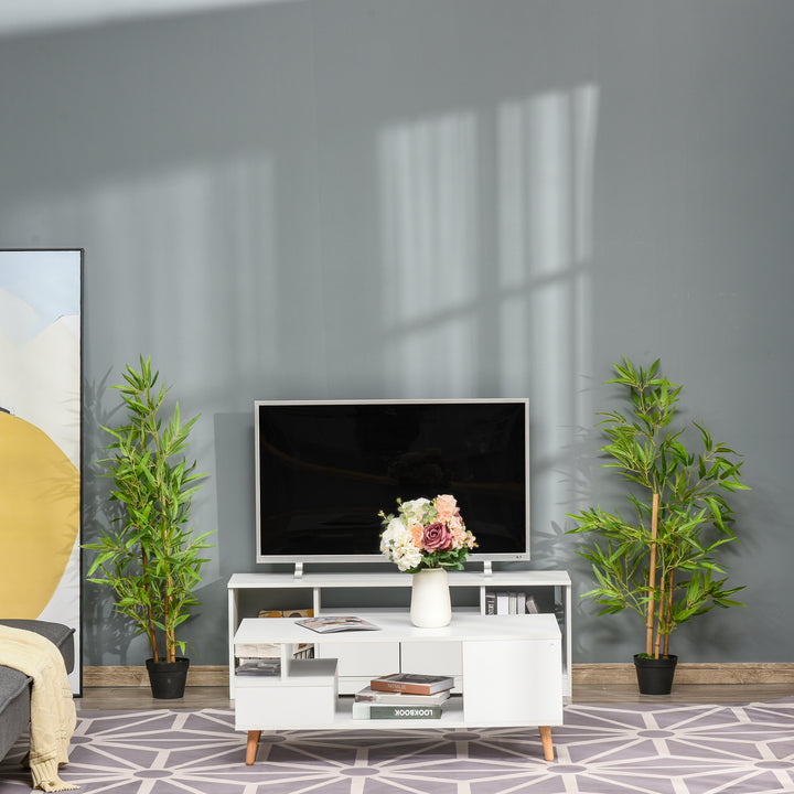 Kunstig bambus, kunstig plante, dekorativ plante med potte, kunstigt træ, trædekoration, 120 cm