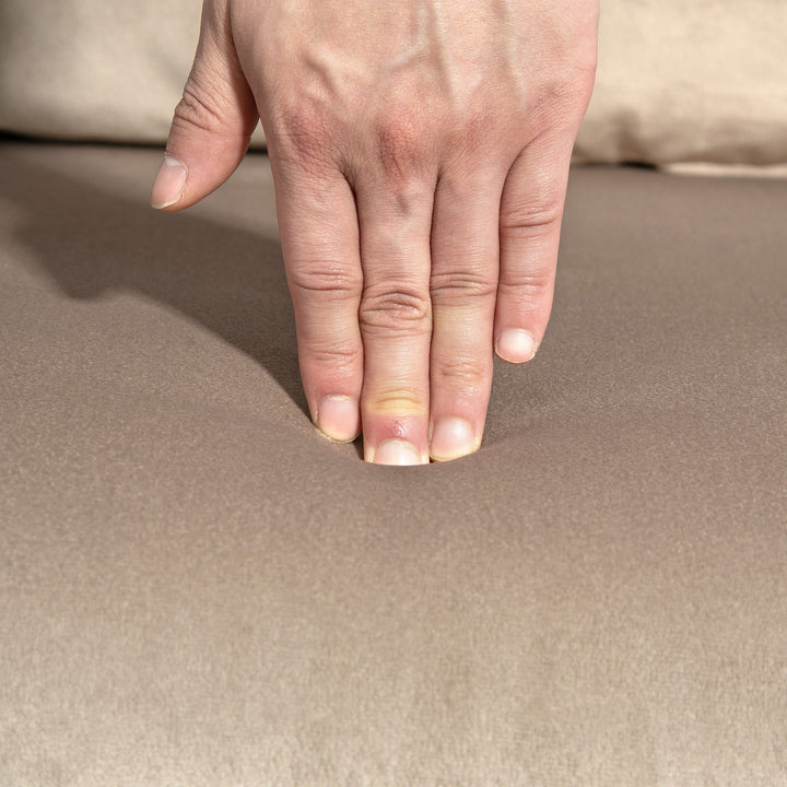 Lænestol, gæsteseng, træarmlæn, metalstel, op til 120 kg, 102x73x81cm, Lysebrun