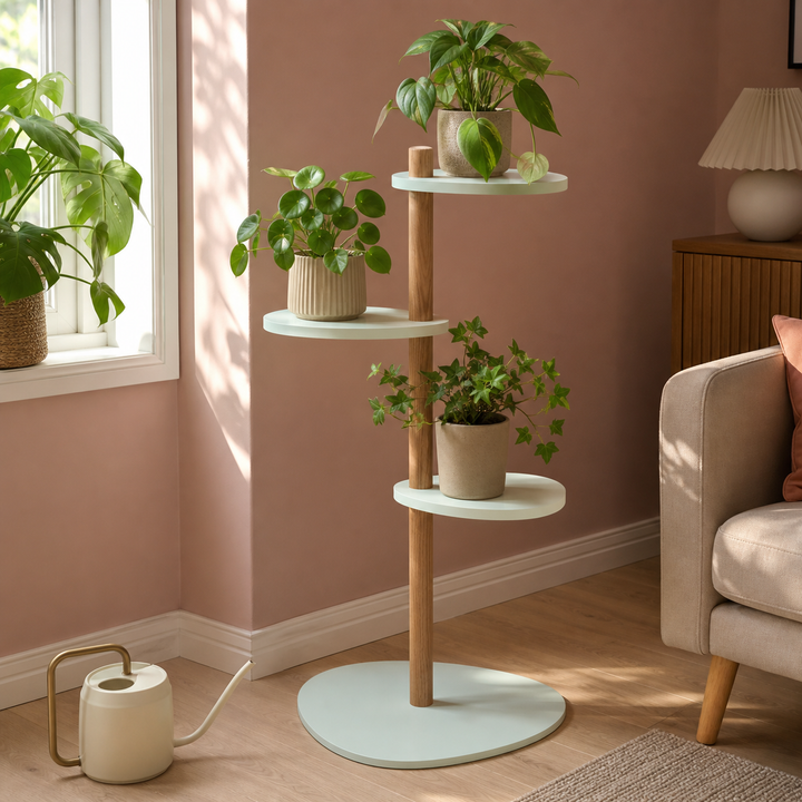 MAGLA 3-lags Asketræ Plant Stand B55 x H91cm Fleeting Mint – hero