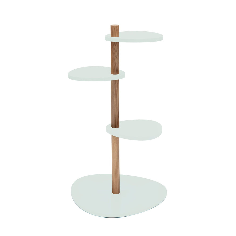 MAGLA 3-lags Asketræ Plant Stand B55 x H91cm Fleeting Mint på hvid baggrund
