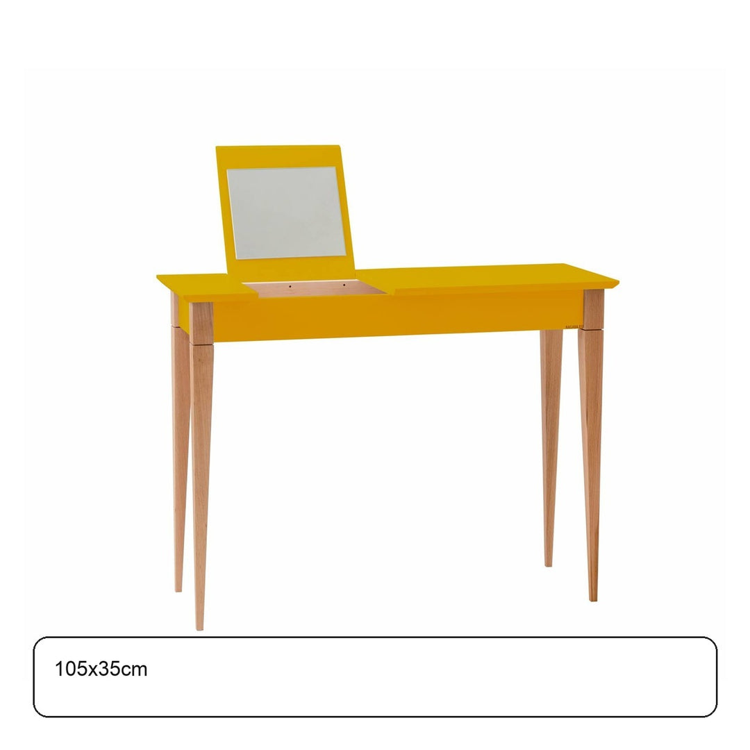 MIMO Sminkebord med spejl 105x35cm Gul – maaldigram