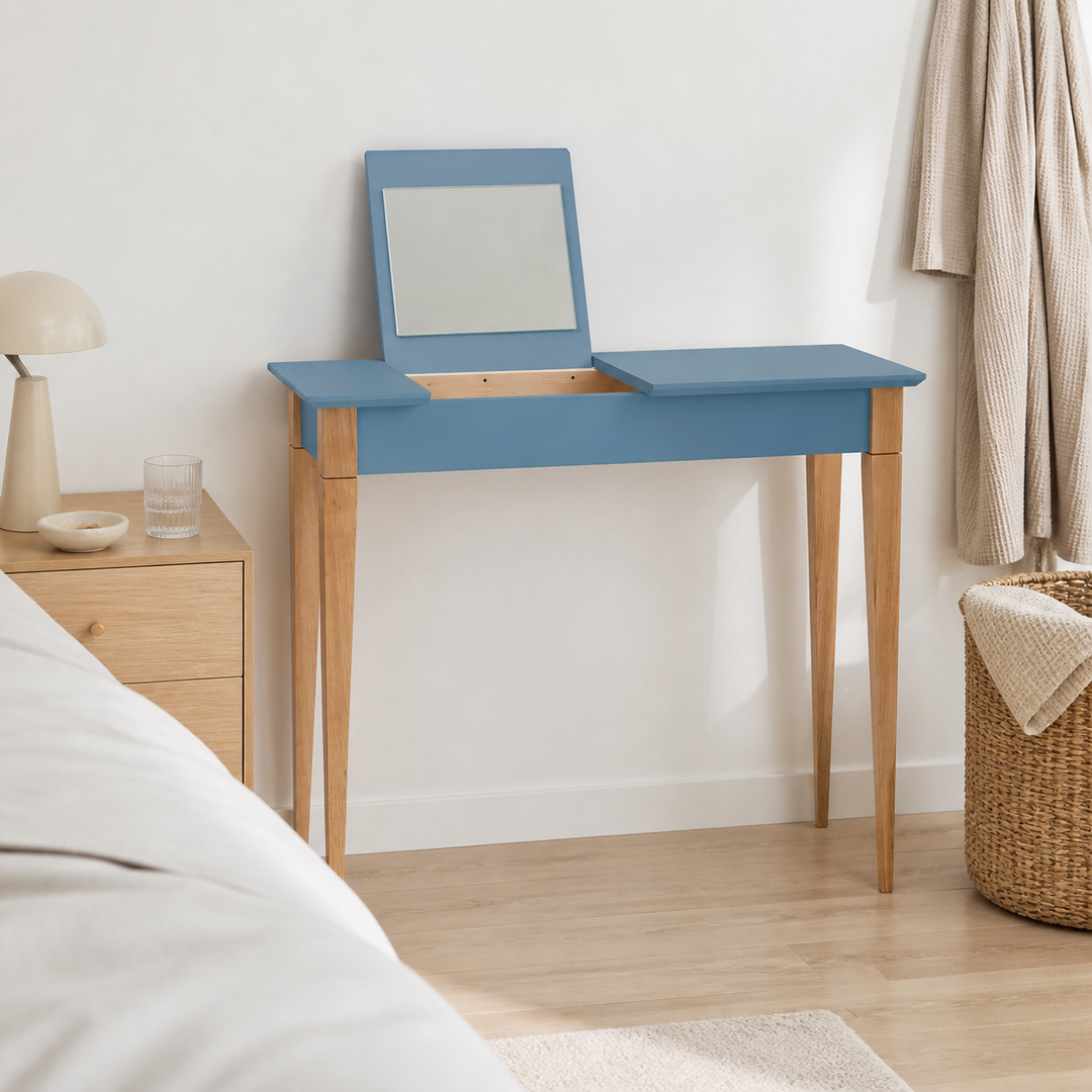 MIMO Sminkebord med spejl 85x35cm Gentle Blue – materiale- eller konstruktionsdetalje