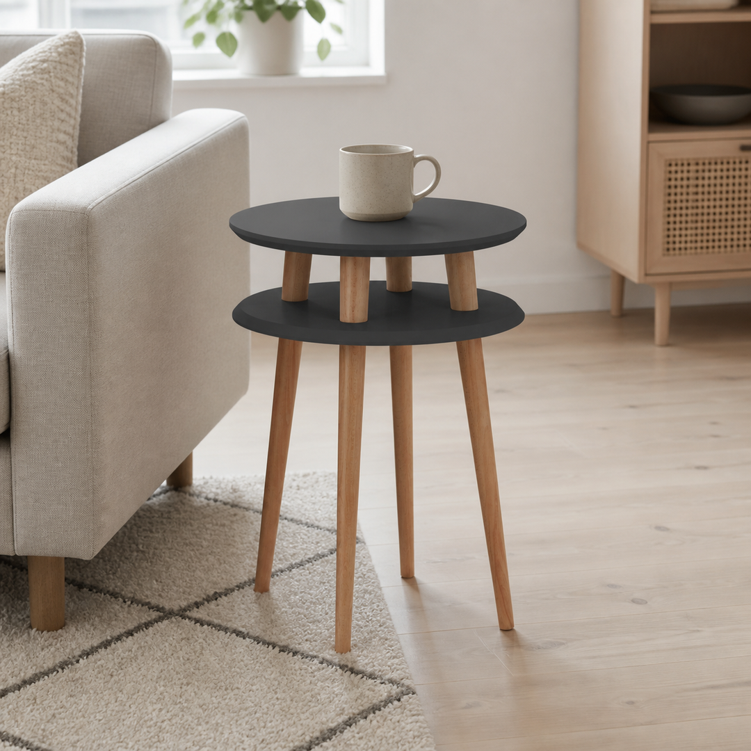 UFO Sidebord diameter 45cm x H 61cm - Grafit – hero i naturlig brug