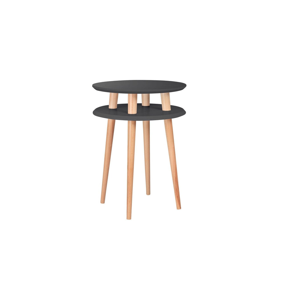 UFO Sidebord diameter 45cm x H 61cm - Grafit – eksakt packshot paa hvid baggrund