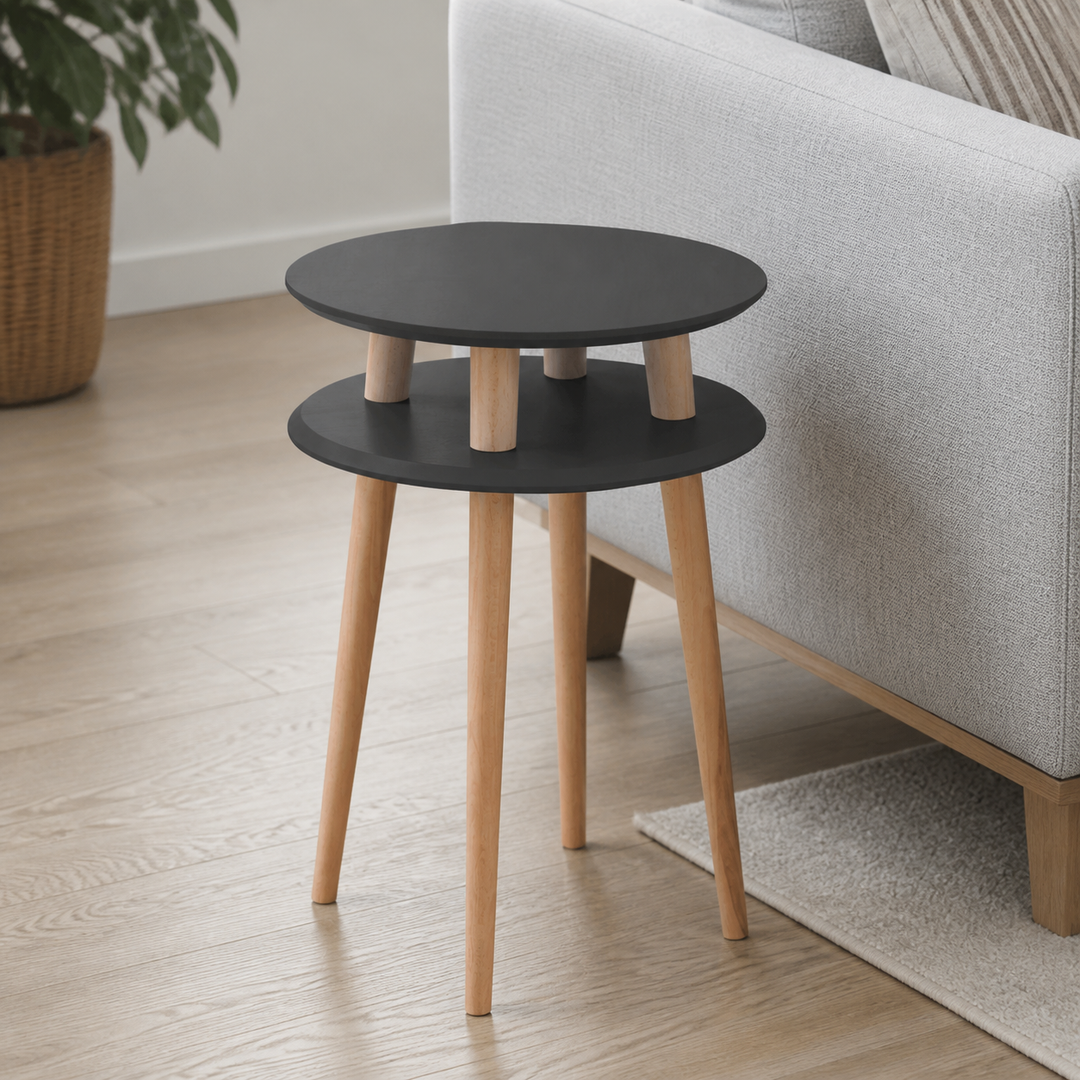 UFO Sidebord diameter 45cm x H 61cm - Grafit – materiale- eller konstruktionsdetalje