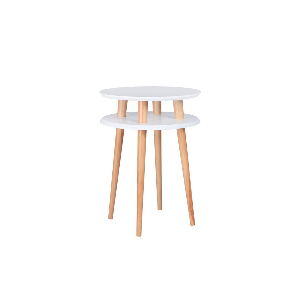 UFO Sidebord diameter 45cm x H 61cm - Hvid – eksakt packshot paa hvid baggrund