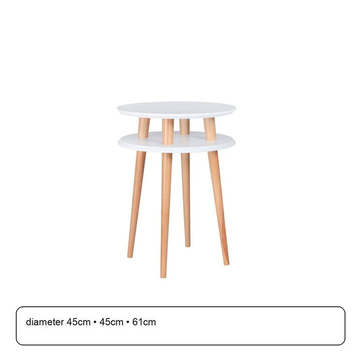 UFO Sidebord diameter 45cm x H 61cm - Hvid – maaldigram