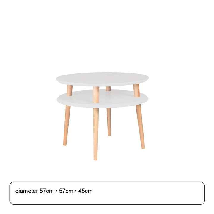 UFO Sidebord diameter 57cm x H 45cm - Lysegrå – maaldigram