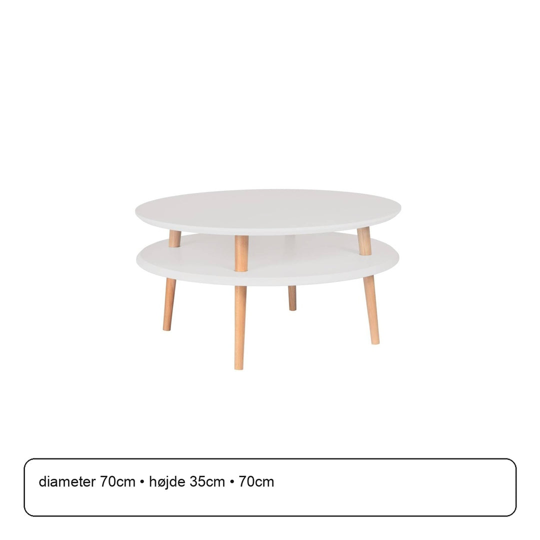 UFO Sofabord diameter 70cm x højde 35cm - Lysegrå – maaldigram