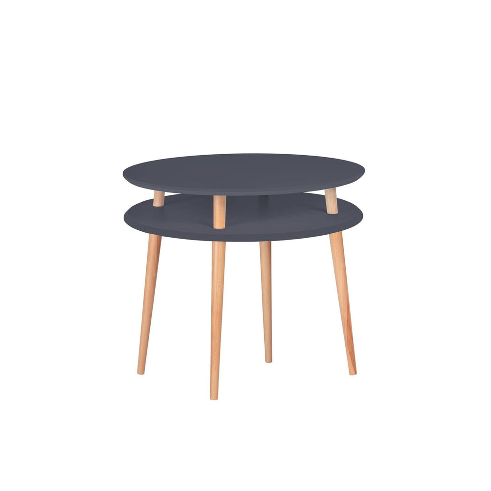 UFO Sofabord diameter 70cm x højde 61cm Grafit – eksakt packshot paa hvid baggrund