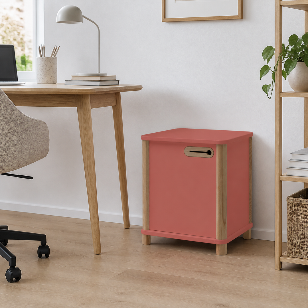 ASHME Skrivebordsskab B 42 x D 42 x H 48cm - Antik pink – hele produktet lukket i hjemmet