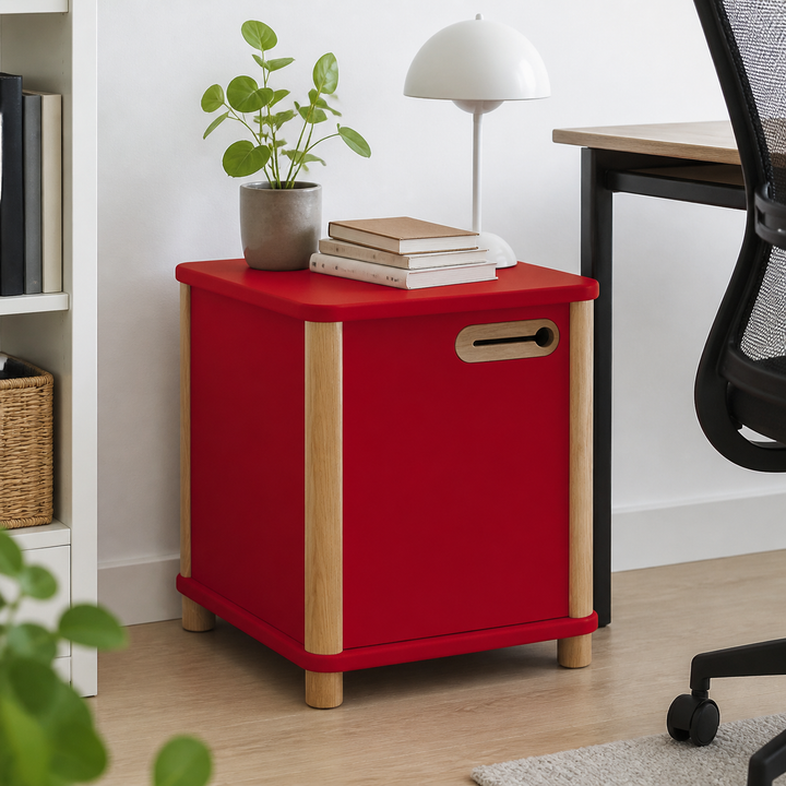 ASHME Skrivebordsskab B 42 x D 42 x H 48cm - Rød – materiale- eller konstruktionsdetalje