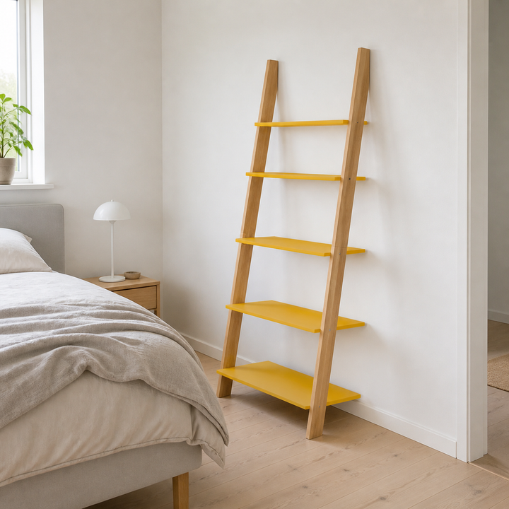 ASHME Stigehylde 85x35x180cm Gul – hele produktet lukket i hjemmet