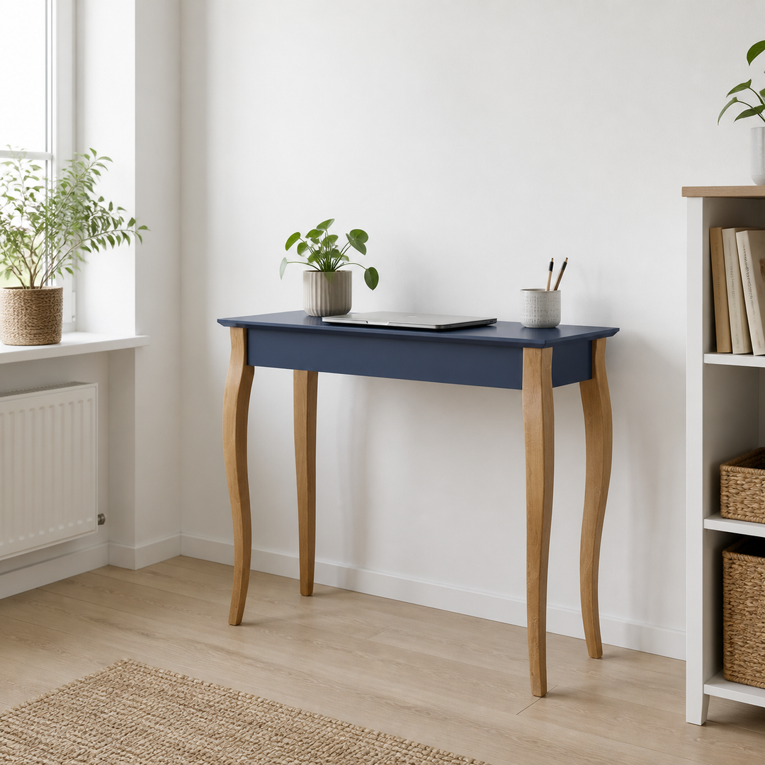 Konsol LILLO 85x35cm Hvide Ben / Grafit – hero i naturlig brug