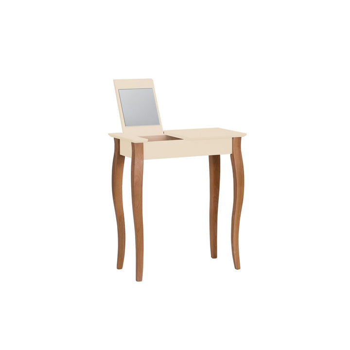 LILLO Sminkebord med spejl 65x35cm Hvid – eksakt packshot paa hvid baggrund