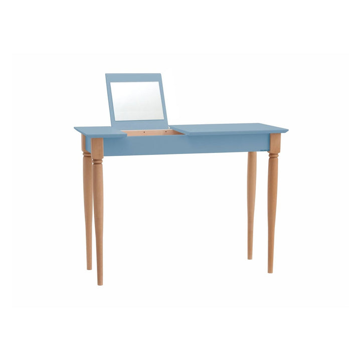 MAMO Sminkebord med spejl 105x35cm Gentle Blue – eksakt packshot på hvid baggrund