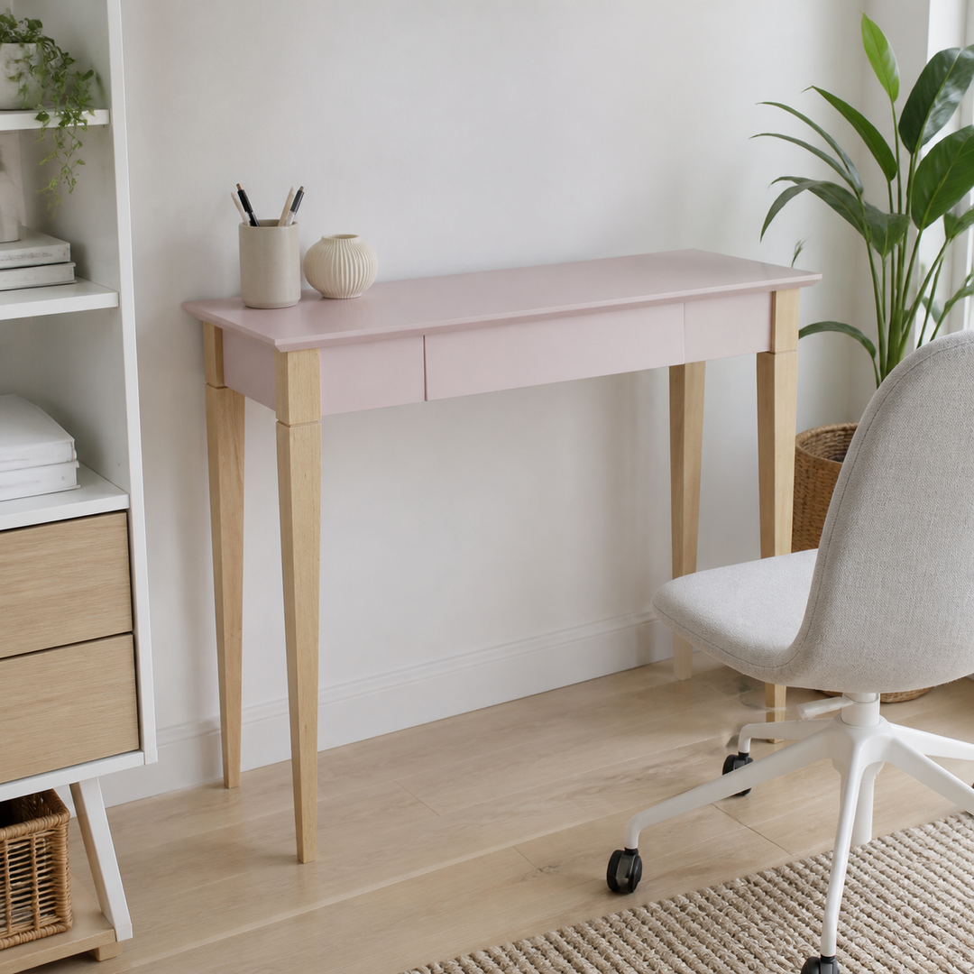MIMO Skrivebord 105x40cm - Pink – anden naturlig anvendelse eller vinkel