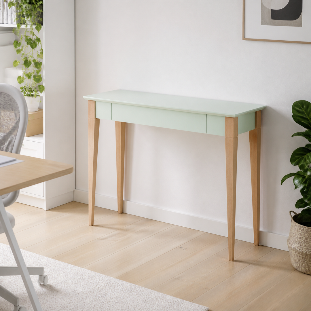 MIMO Skrivebord 105x40cm Fleeting Mint – hele produktet lukket i hjemmet