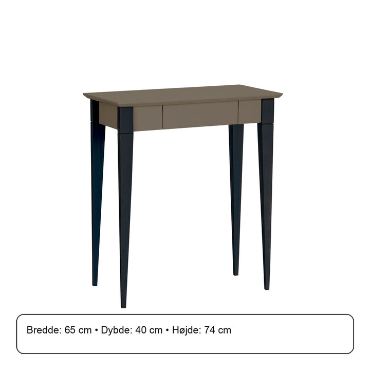 MIMO Skrivebord 65x40cm Sorte Ben Brun – måldiagram