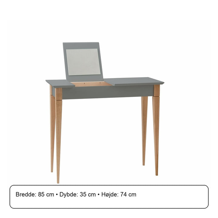 MIMO Sminkebord med spejl - 85x35cm Mørkegrå – måldiagram