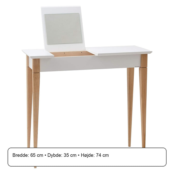 MIMO Sminkebord med spejl 65x35cm Hvid – måldiagram