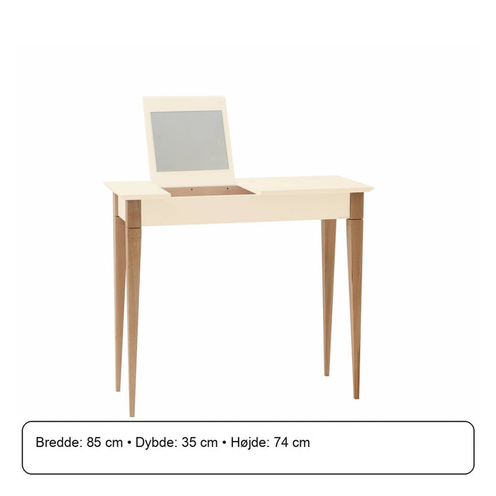 MIMO Sminkebord med spejl 85x35cm Kridthvid (chalk) – måldiagram