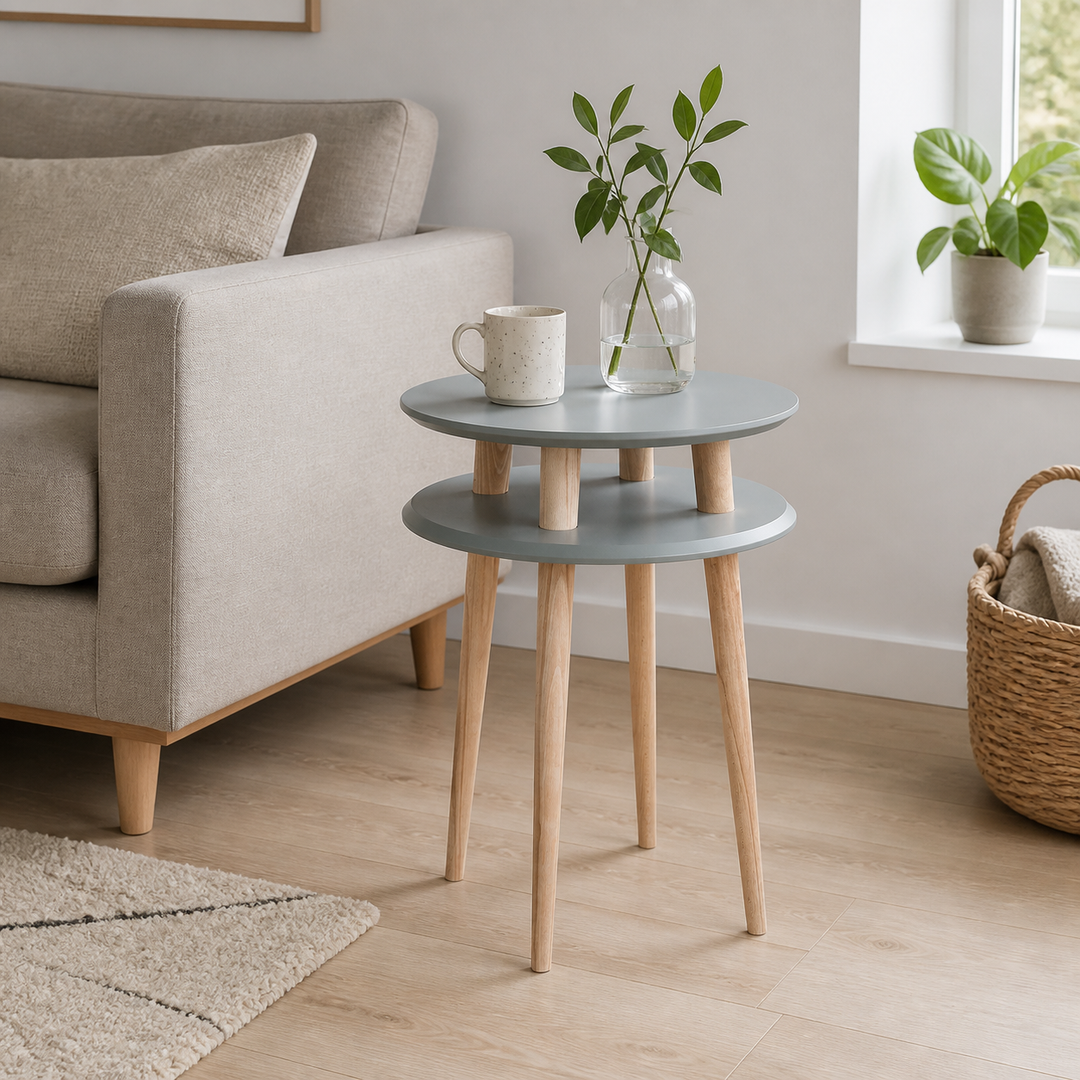 UFO Sidebord diameter 45cm x H 61cm - Mørkegrå – vigtigste funktion