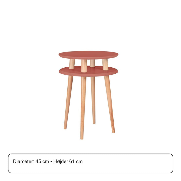 UFO Sidebord diameter 45cm x H 61cm Antik pink – måldiagram