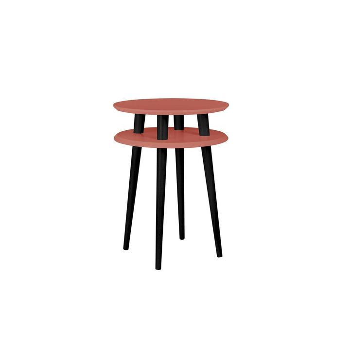 UFO Sidebord diameter 45cm x H61cm Antik pink / Sorte ben – eksakt packshot på hvid baggrund