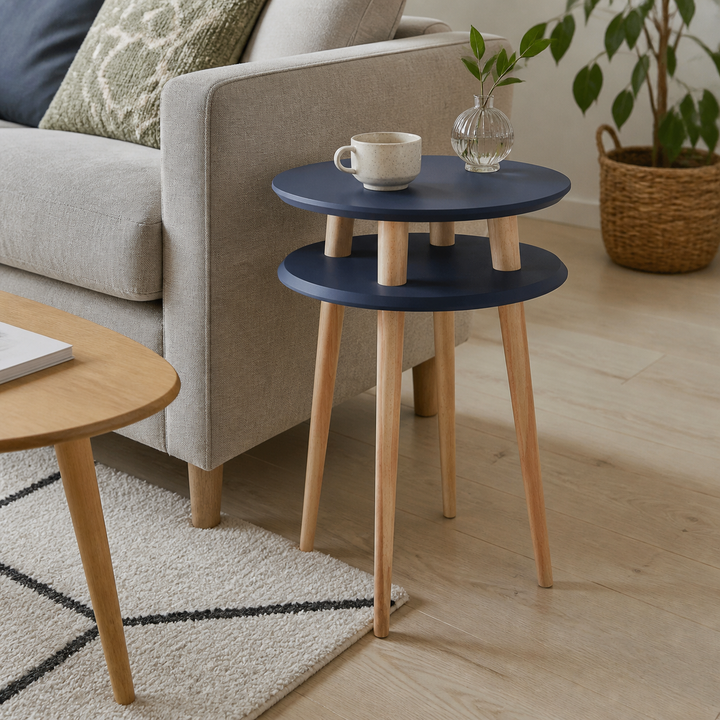 UFO Sidebord diameter 45cm x højde 61cm - Marineblå – materiale- eller konstruktionsdetalje