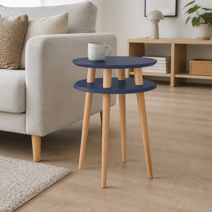 UFO Sidebord diameter 45cm x højde 61cm - Marineblå – anden naturlig anvendelse eller vinkel
